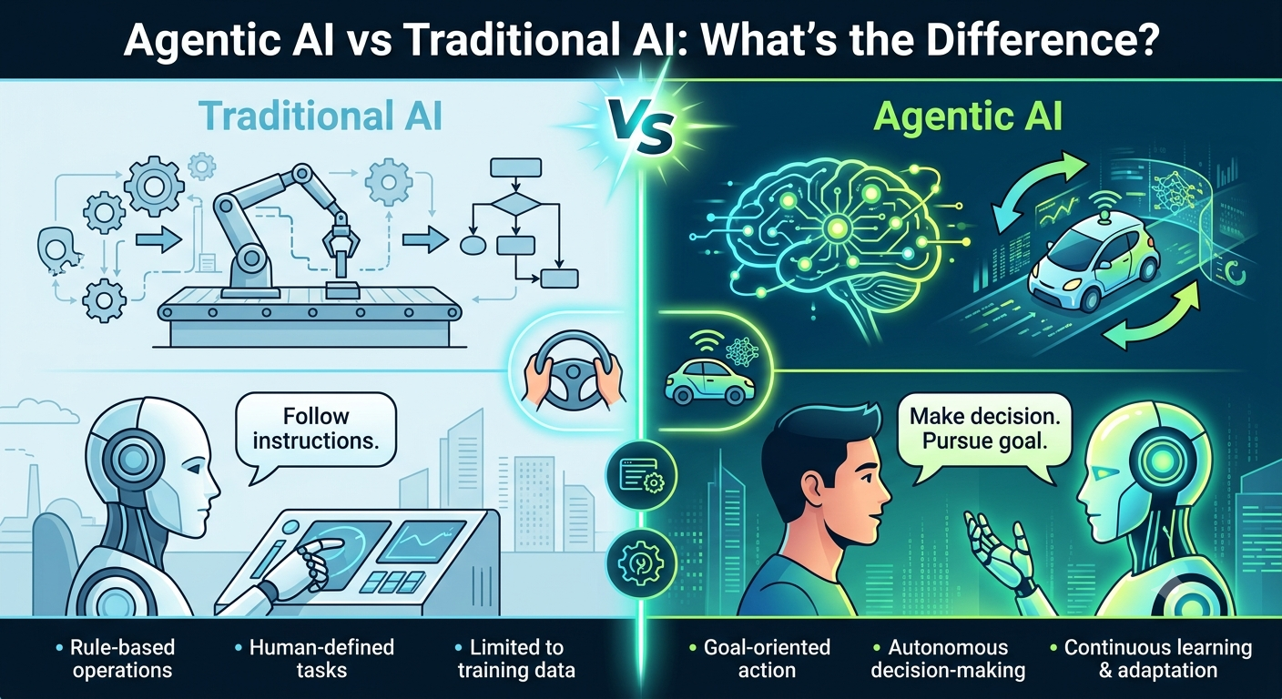Agentic AI vs Traditional AI: What's the Difference?