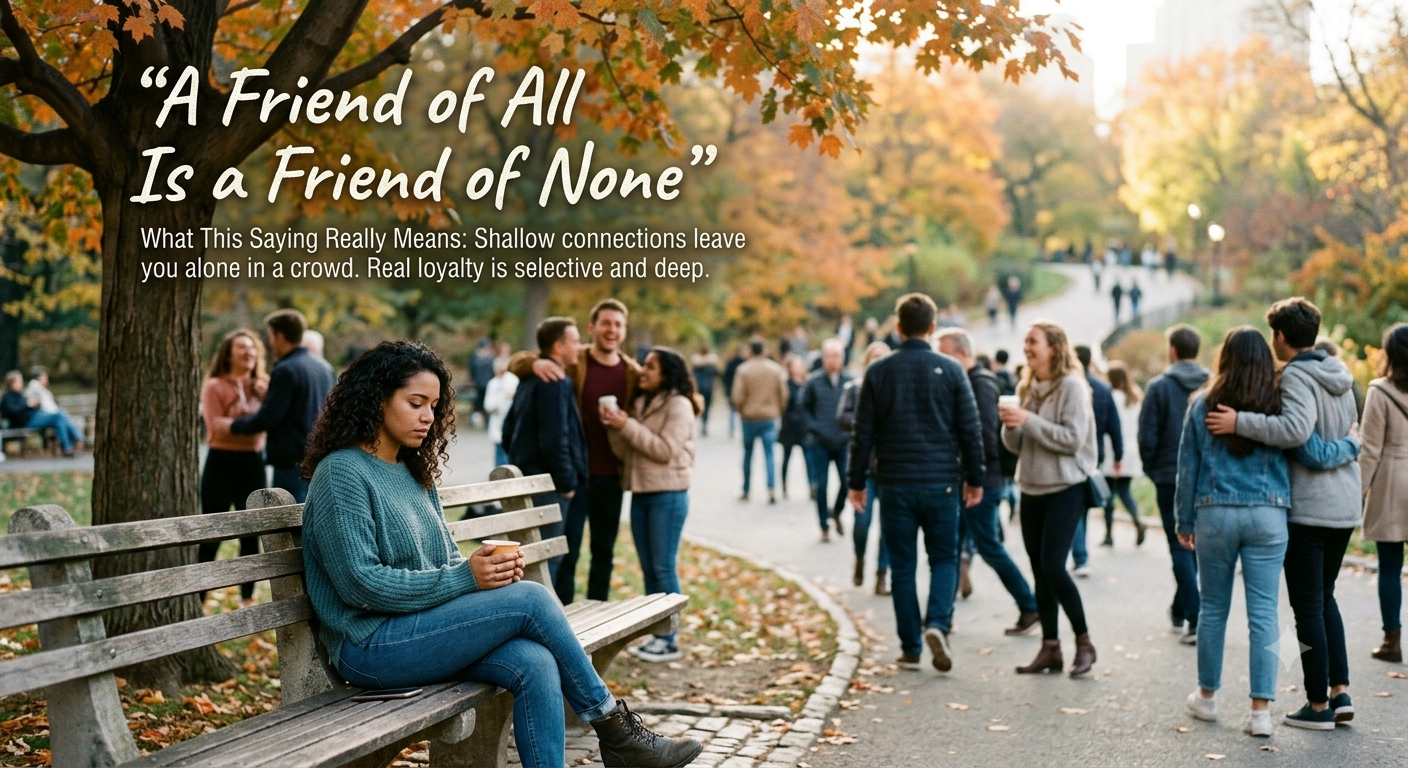 A Friend of All Is a Friend of None: What It Really Means