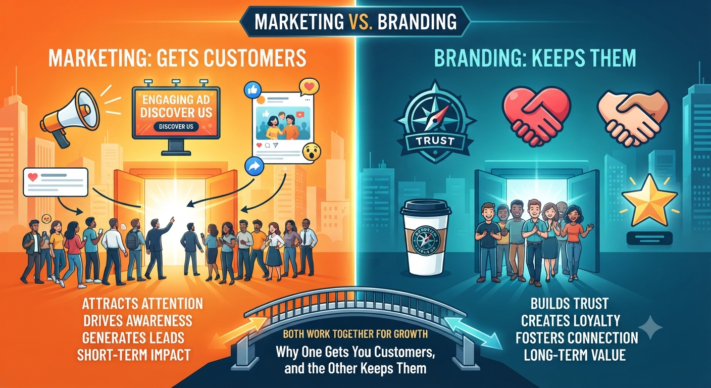 Marketing vs. Branding: Driving Sales vs. Building Loyalty