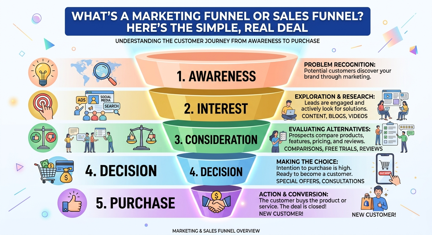 What Is a Marketing & Sales Funnel? The Simple, Real Deal